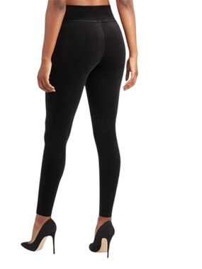 Spanx velvet leggings black size small